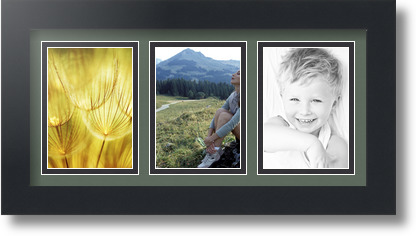 ArtToFrames Collage Mat Picture Photo Frame 3 3.5x5" Openings in Satin Black 31 - Picture 30 of 62