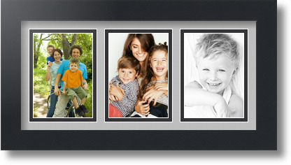 ArtToFrames Collage Mat Picture Photo Frame 3 3.5x5" Openings in Satin Black 31 - Picture 28 of 62