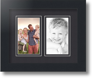 ArtToFrames Collagenmatte Bild Bilderrahmen 2 3x5" Öffnungen in Satinschwarz 33 - Bild 2 von 62