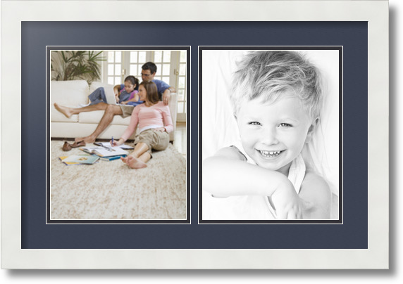 ArtToFrames Collage Mat Picture Photo Frame 2 8x10" Openings in Satin White 36