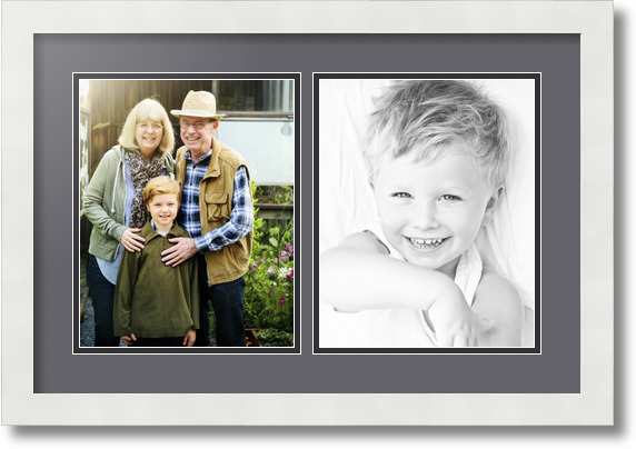 ArtToFrames Collage Mat Picture Photo Frame 2 8x10" Openings in Satin White 36