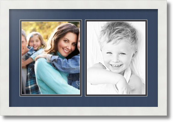 ArtToFrames Collage Mat Picture Photo Frame 2 8x10" Openings in Satin White 36