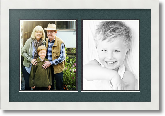 ArtToFrames Collage Mat Picture Photo Frame 2 8x10" Openings in Satin White 36