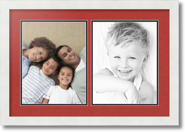 ArtToFrames Collage Mat Picture Photo Frame  2 8.5x11" Openings in Black 38