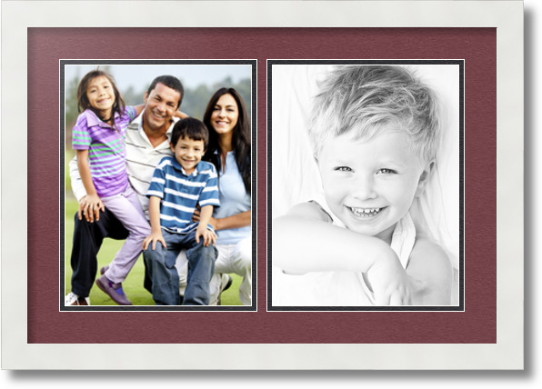 ArtToFrames Collage Mat Picture Photo Frame  2 8.5x11" Openings in Black 38