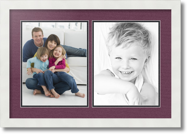 ArtToFrames Collage Mat Picture Photo Frame  2 8.5x11" Openings in Black 38