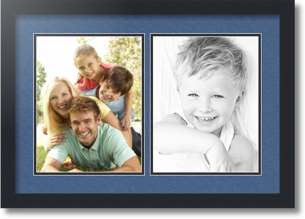 ArtToFrames Collage Mat Picture Photo Frame  with 2 8.5x11" Openings in Black 38