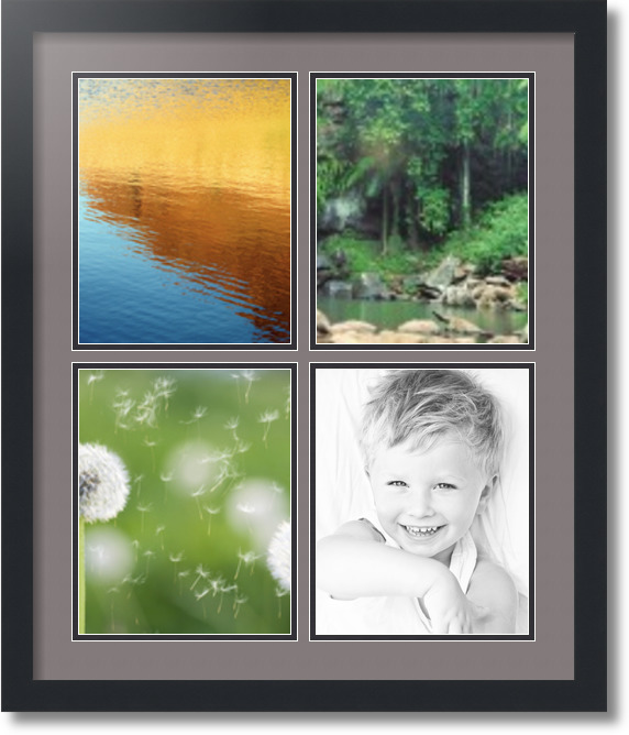 ArtToFrames 4x10 inch Contrast Grey Picture Frame, Gray Wood Poster Frame  (4930) 