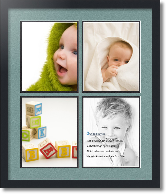 ArtToFrames 12x24 Matted Picture Frame with 8x20 Single Mat Photo Opening Framed in 1.25 Satin Black and 2 Chestnut Mat (FWM-3926-12x24), Size: 12 x