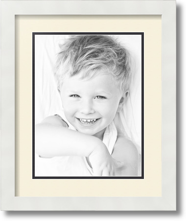 ArtToFrames Collage Mat Picture Photo Frame 1 9x12" Openings in Satin White 639