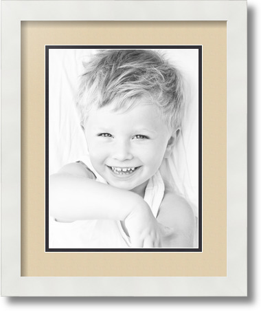 ArtToFrames Collage Mat Picture Photo Frame 1 9x12" Openings in Satin White 639