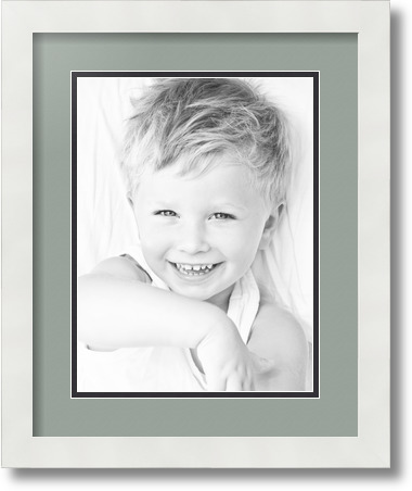 ArtToFrames Collage Mat Picture Photo Frame 1 9x12" Openings in Satin White 639