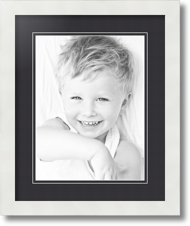 ArtToFrames Collage Mat Picture Photo Frame 1 9x12" Openings in Satin White 639