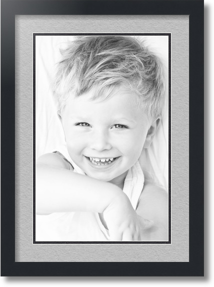 ArtToFrames Collage Mat Picture Photo Frame 1 11x17" Openings in Black 644