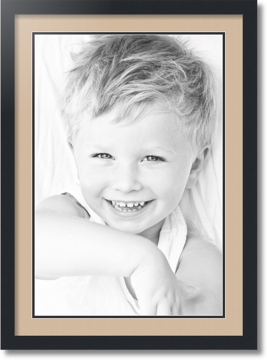 ArtToFrames Collage Mat Picture Photo Frame 1 16x24 Openings in Black 652