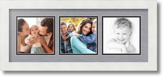 ArtToFrames Collage Mat Picture Photo Frame 3 5x5" Openings in Satin White 95