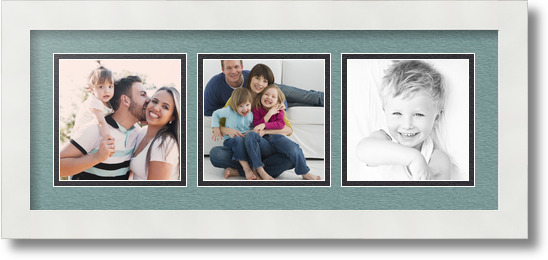 ArtToFrames Collage Mat Picture Photo Frame 3 5x5" Openings in Satin White 95