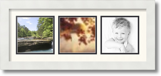 ArtToFrames Collage Mat Picture Photo Frame 3 5x5" Openings in Satin White 95