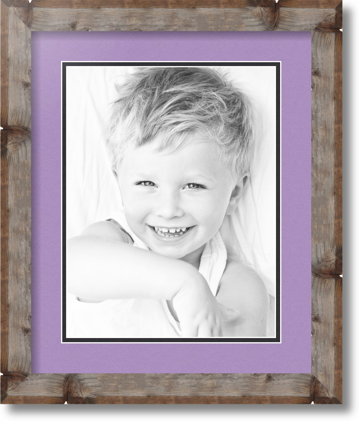 ArtToFrames Matted 14x17 Natural Picture Frame with 2" Double Mat, 10x13 Opening