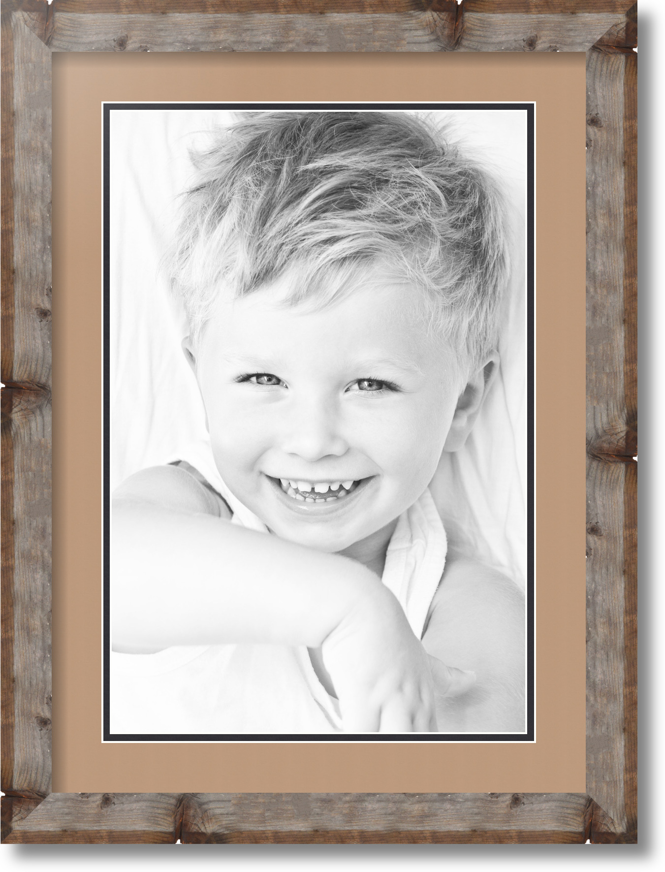 ArtToFrames Matted 16x22 Natural Picture Frame with 2" Double Mat, 12x18 Opening