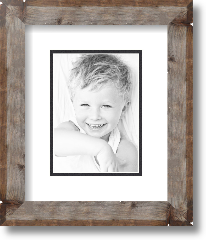 ArtToFrames Matted 9x11 Natural Picture Frame with 2" Double Mat, 5x7 Opening