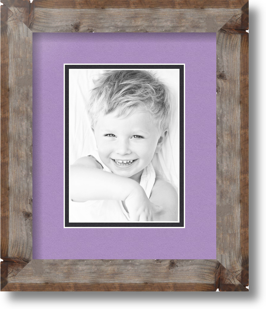 ArtToFrames Matted 9x11 Natural Picture Frame with 2" Double Mat, 5x7 Opening