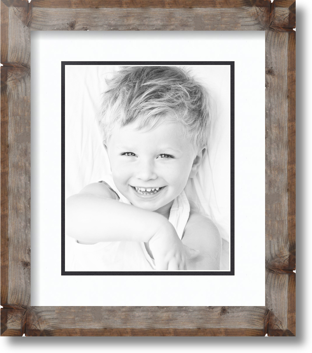 ArtToFrames Matted 12x14 Natural Picture Frame with 2" Double Mat 8x10 Opening 