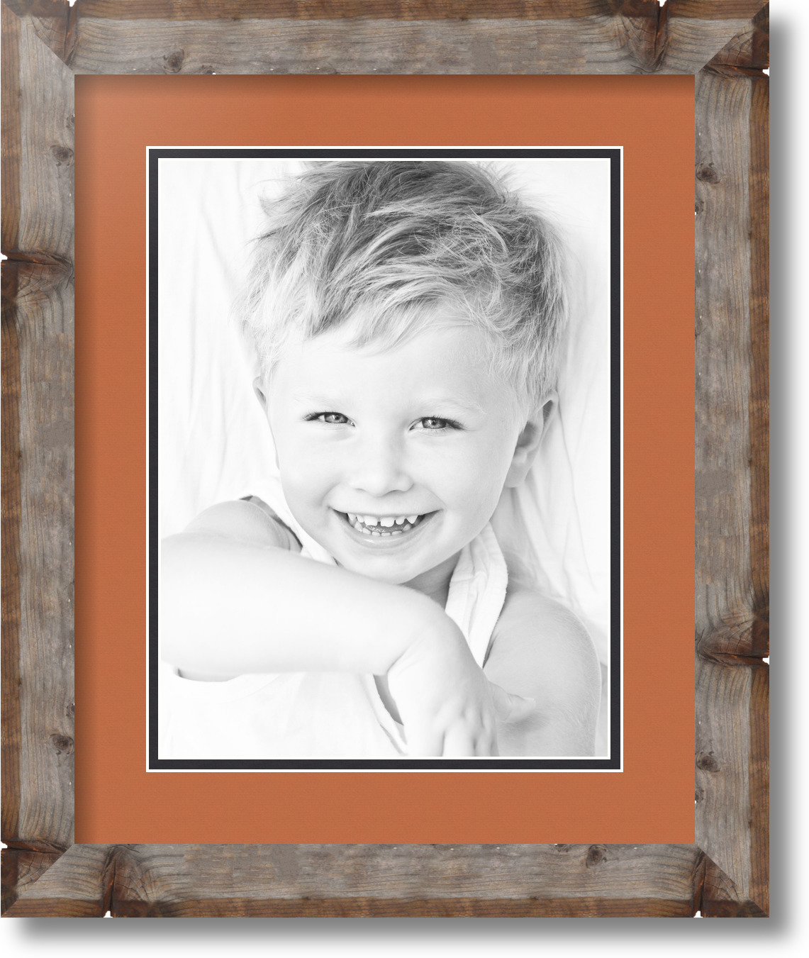 ArtToFrames Matted 13x16 Natural Picture Frame with 2" Double Mat, 9x12 Opening