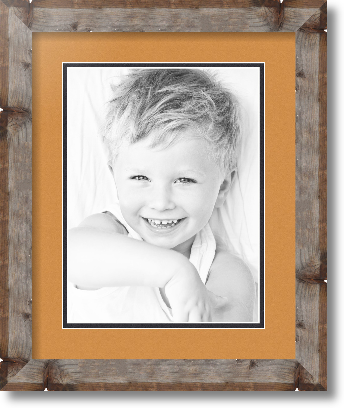 ArtToFrames Matted 13x16 Natural Picture Frame with 2" Double Mat, 9x12 Opening