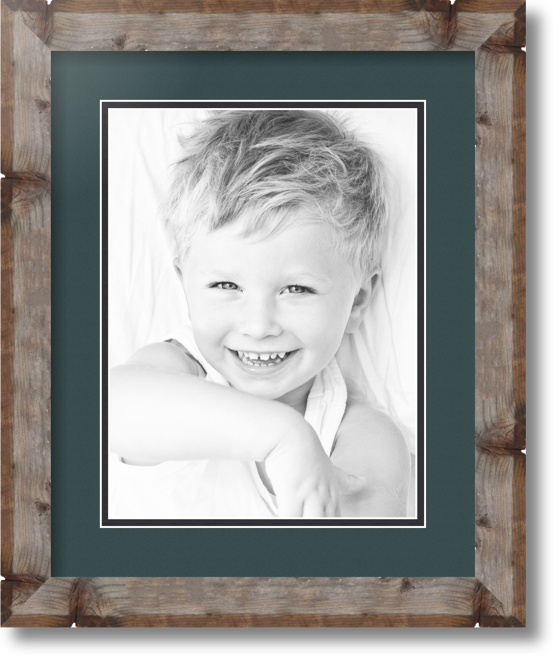 ArtToFrames Matted 13x16 Natural Picture Frame with 2" Double Mat, 9x12 Opening