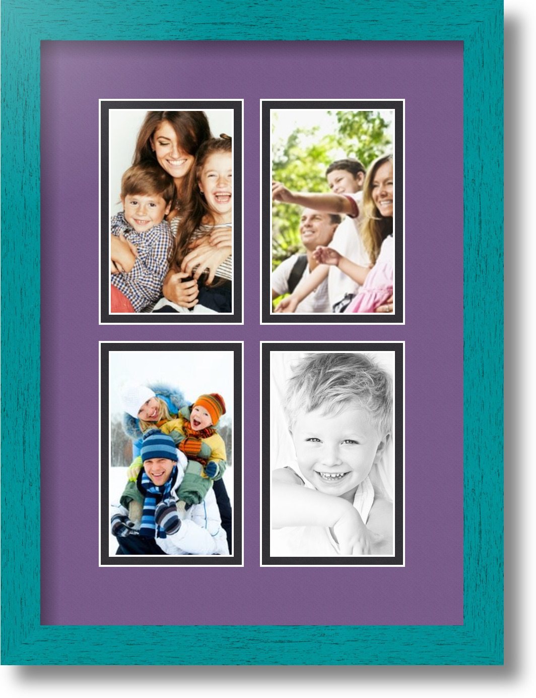 ArtToFrames Collage Mat Picture Photo Frame with 4 3x5" Openings in Black 1 eBay
