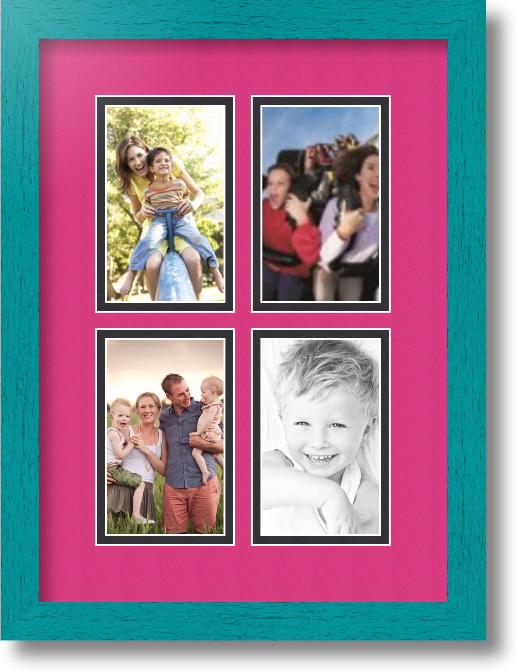 ArtToFrames Collage Mat Picture Photo Frame with 4 3x5" Openings in