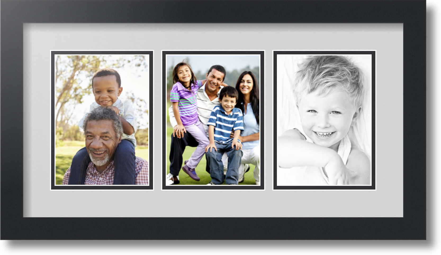 ArtToFrames Collage Mat Picture Photo Frame - 3 5x7