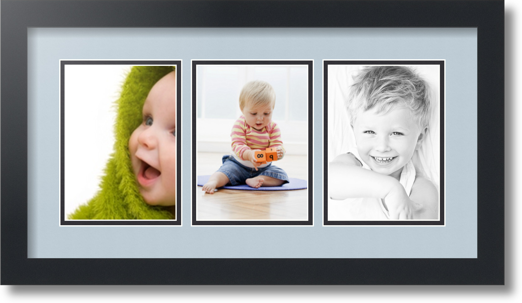 ArtToFrames Collage Mat Picture Photo Frame - 3 5x7