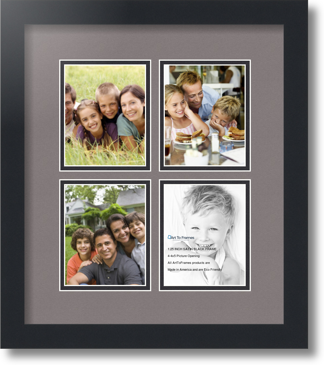 ArtToFrames Collage Mat Picture Photo Frame - 4 4x5