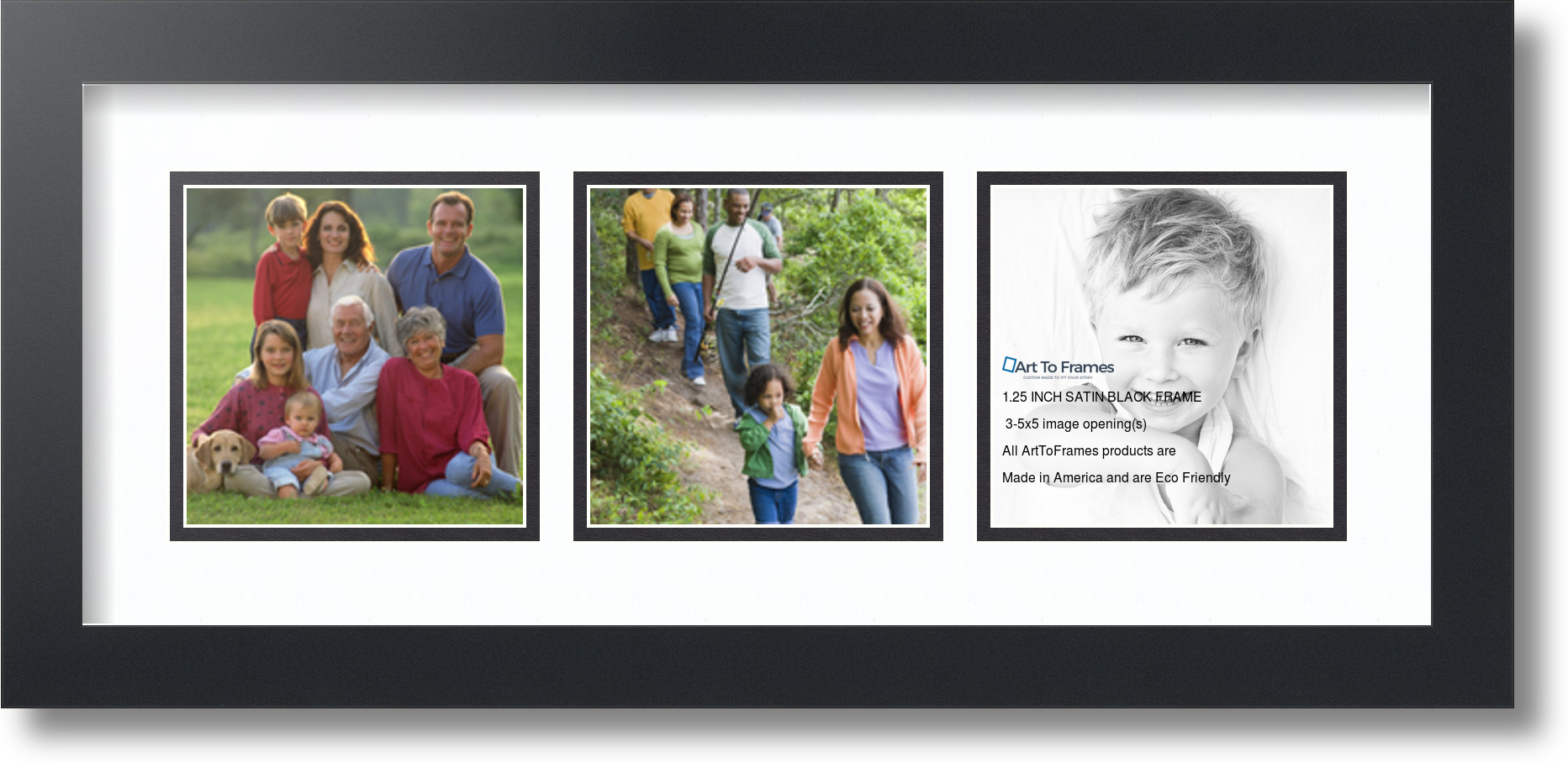 Arttoframes Collage Mat Picture Photo Frame 3 5x5 Openings In Satin Arttoframes Collage Mat Picture Photo Frame 3 5x5 Openings In Satin Black 95