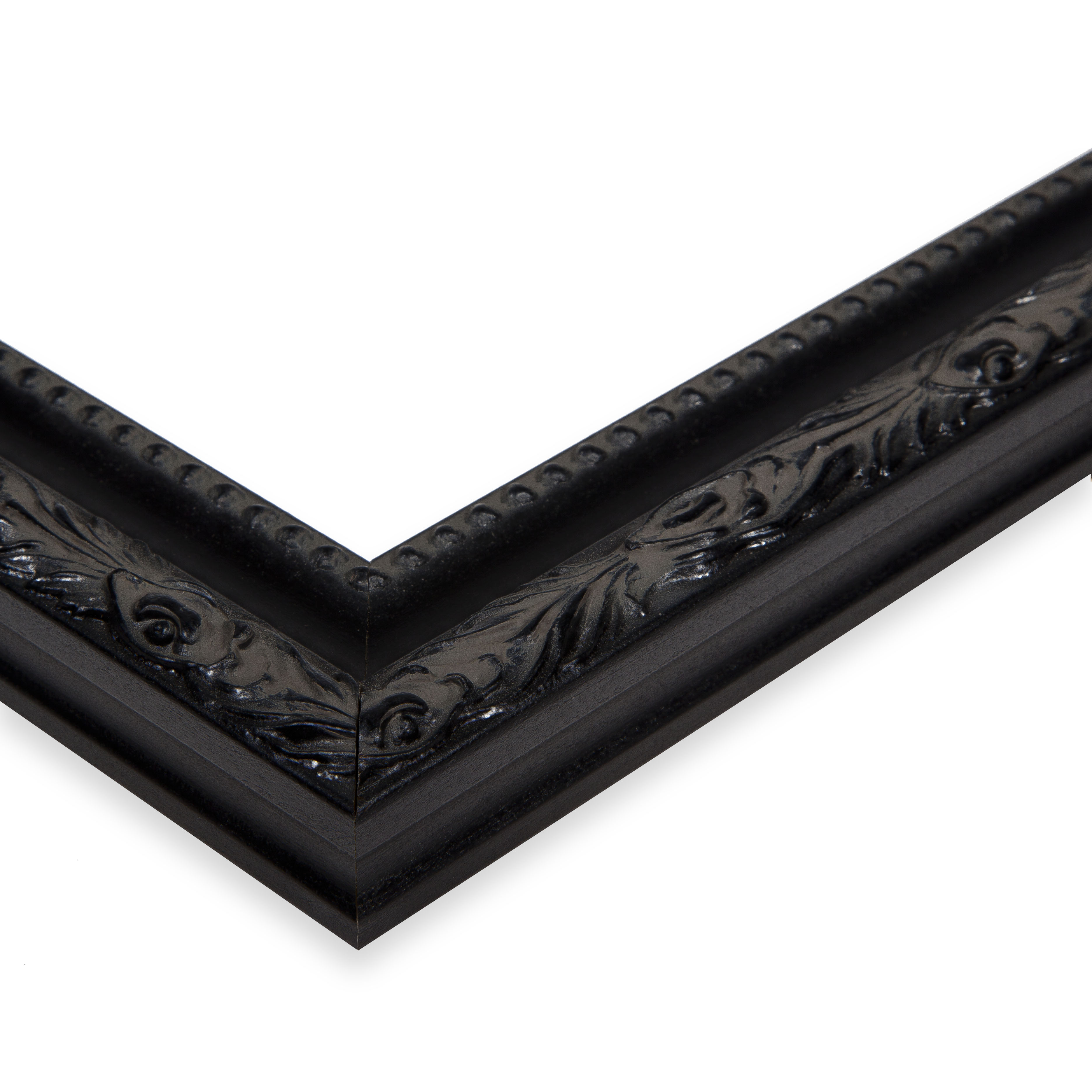 ArtToFrames Custom Picture Poster Frame Black Engraved 1.5" Wide Wood