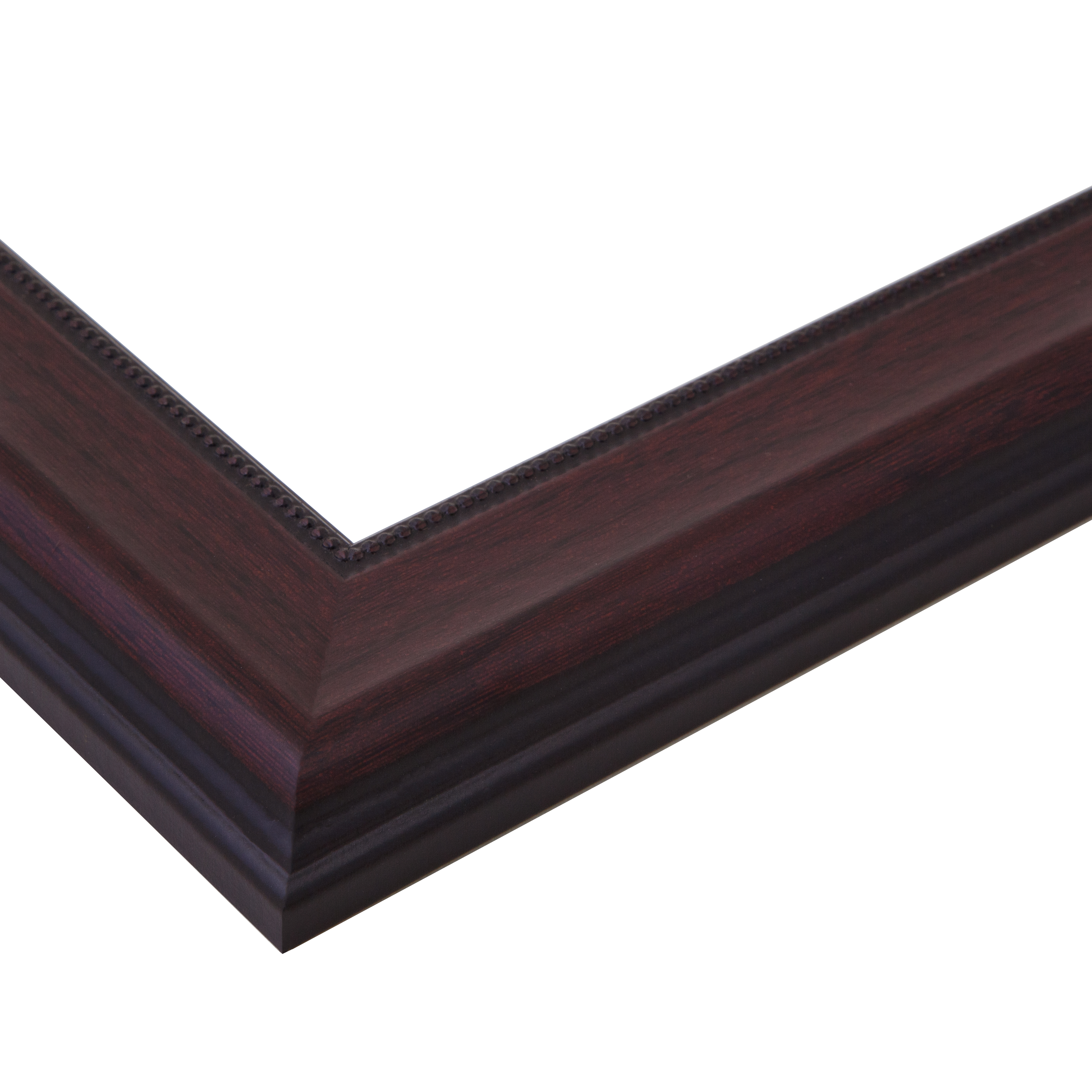 2WOMN9590-21x36 ArtToFrames 21x36 inch Mahogany and Burgundy with Beaded Lip Picture Frame