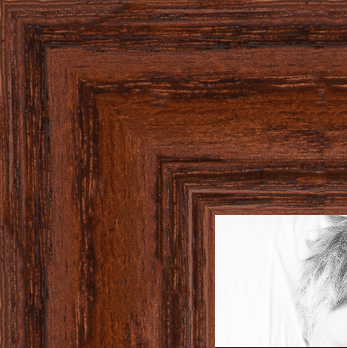 ArtToFrames 1.25 Inch Walnut Stain on Oak Wood Picture Poster Frame