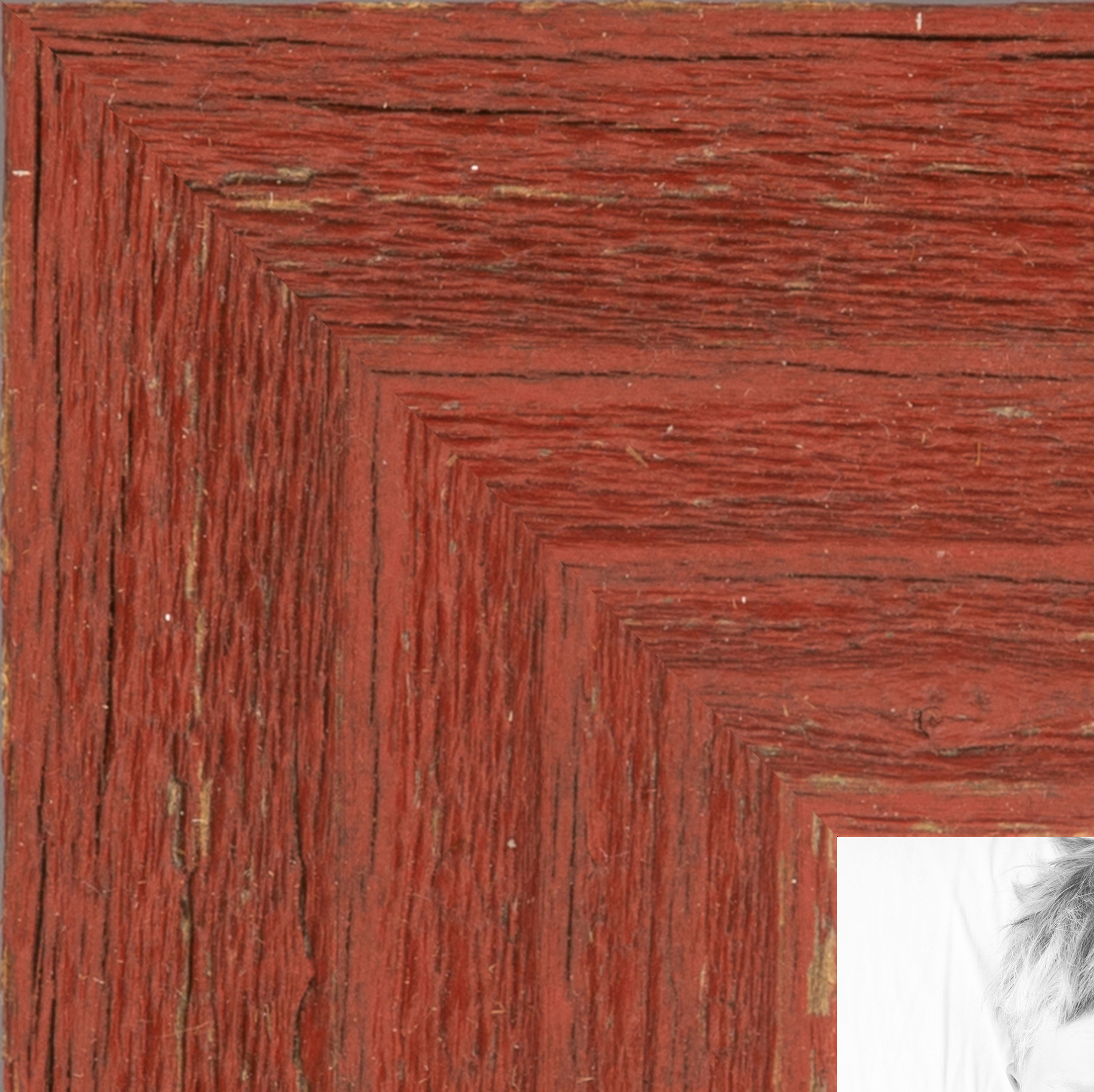 ArtToFrames Custom Picture Poster Frame Red Dark Cherry Stain 1.25" Wide Wood 
