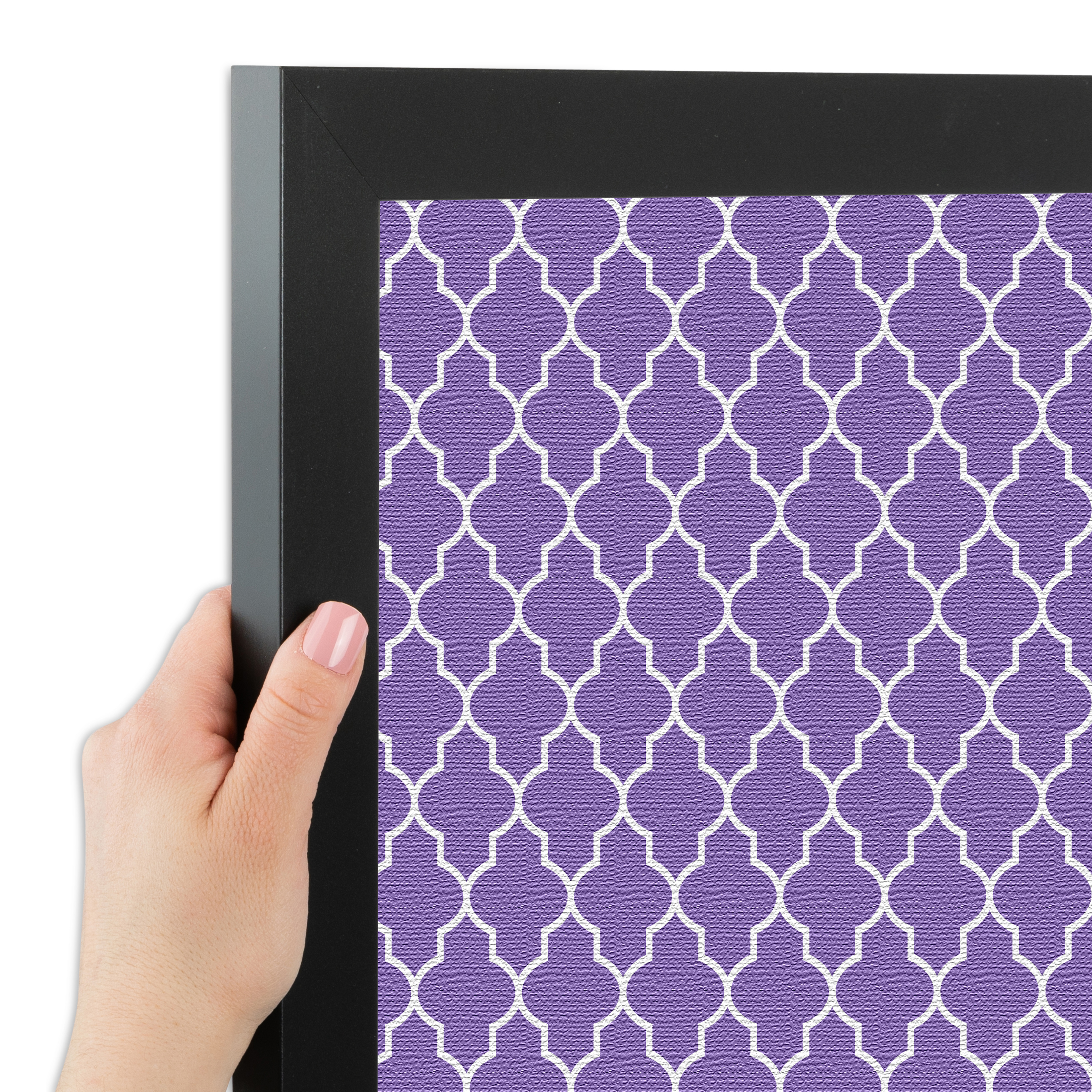 ArtToFrames Custom Cork Bulletin Board Quatrefoil Framed in Satin Black - Picture 32 of 91