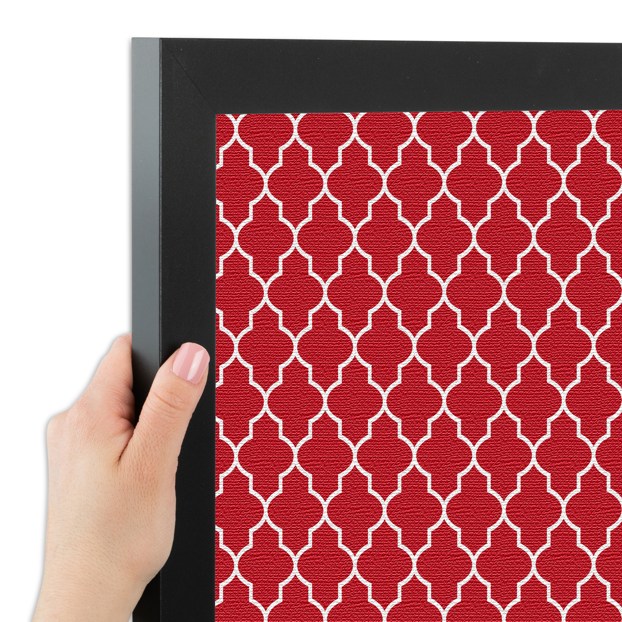 ArtToFrames Custom Cork Bulletin Board Quatrefoil Framed in Satin Black - Picture 61 of 91