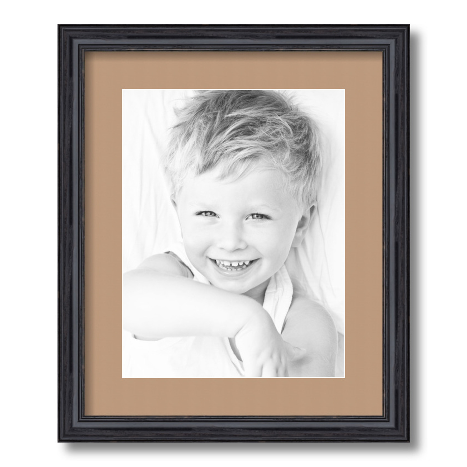 ArtToFrames Matted 14x17 Black Picture Frame with 2" Mat, 10x13 Opening 4083