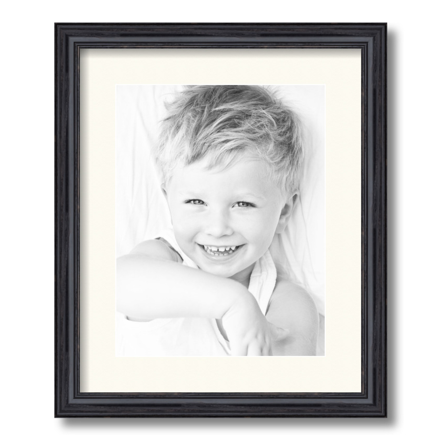 ArtToFrames Matted 14x17 Black Picture Frame with 2" Mat, 10x13 Opening 4083