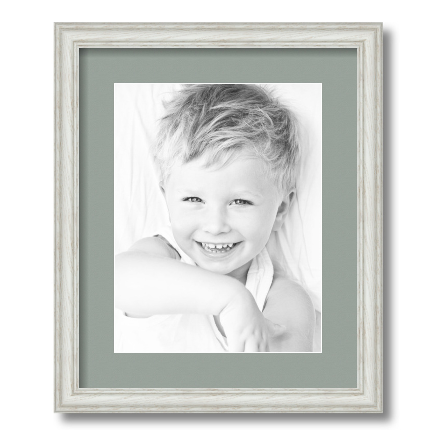 ArtToFrames Matted 14x17 White Picture Frame with 2" Mat, 10x13 Opening 4098