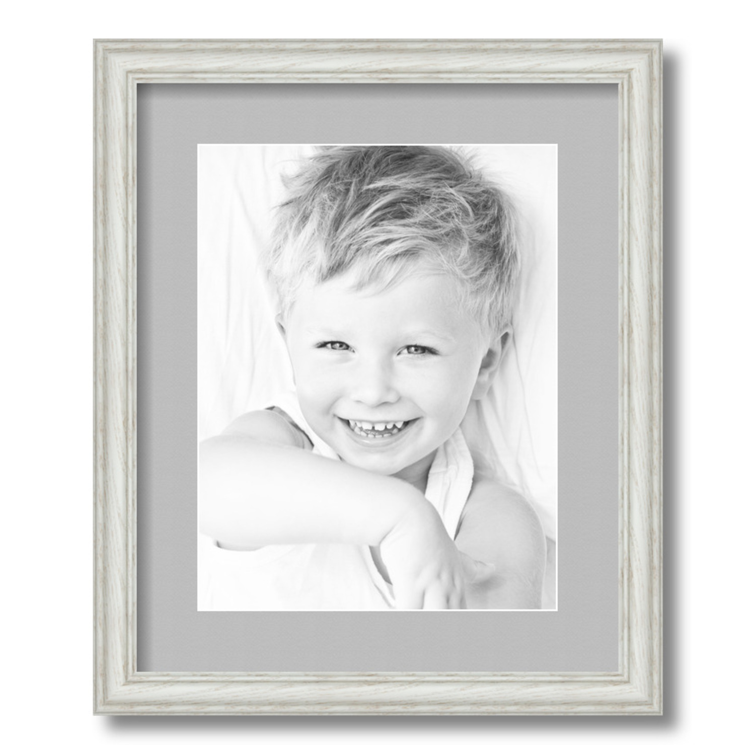 ArtToFrames Matted 14x17 White Picture Frame with 2" Mat, 10x13 Opening 4098