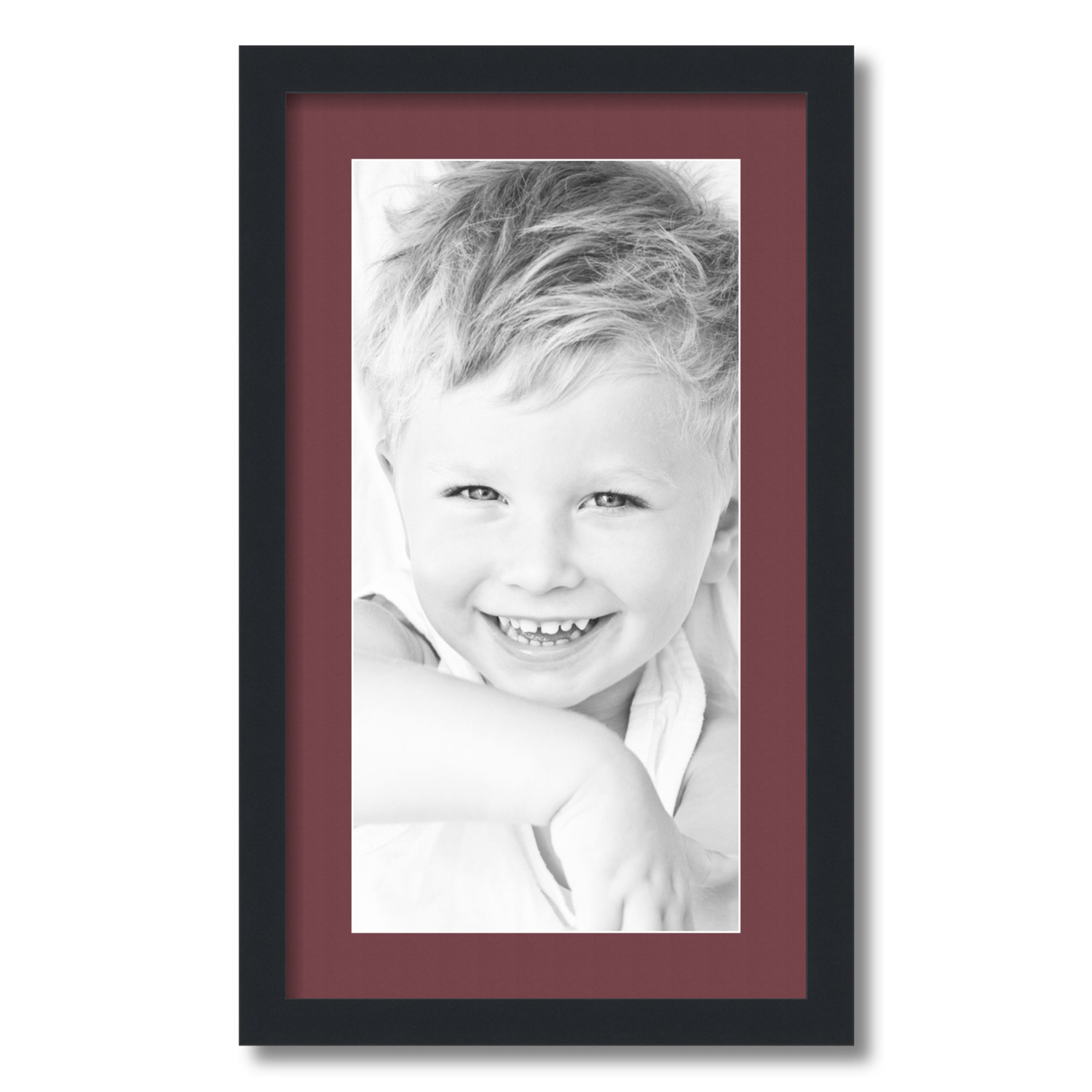 ArtToFrames Matted 14x24 Black Picture Frame with 2" Mat, 10x20 Opening 3926