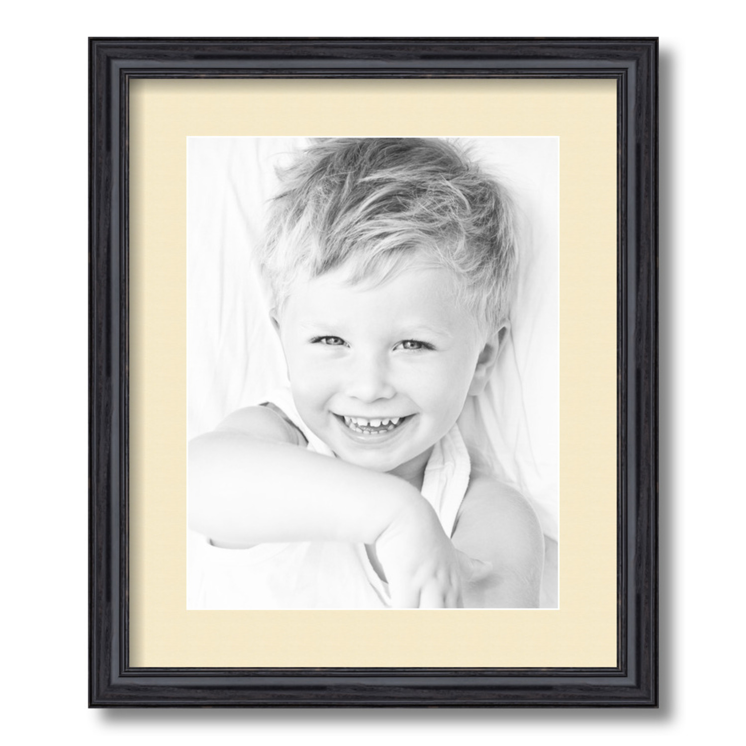 ArtToFrames Matted 15x18 Black Picture Frame with 2" Mat, 11x14 Opening 4083