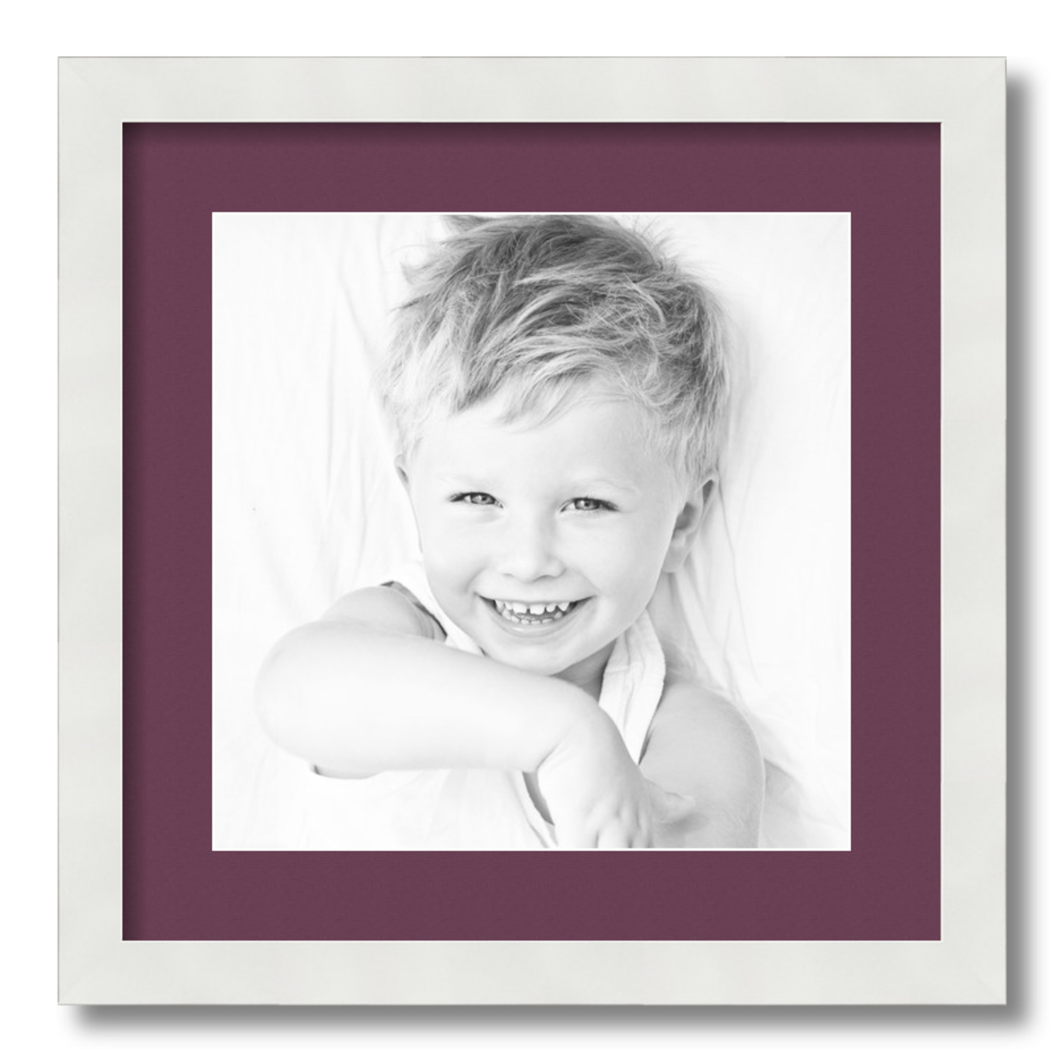 ArtToFrames Matted 16x16 White Picture Frame with 2" Mat, 12x12 Opening 3966 - Picture 370 of 489