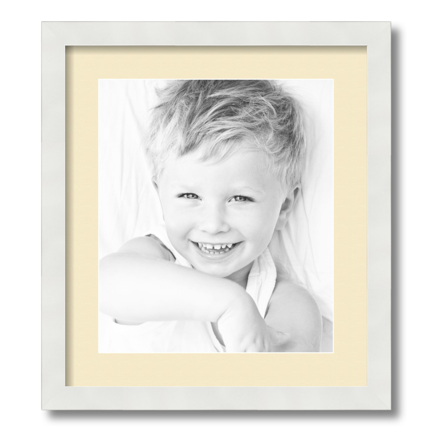 ArtToFrames Matted 16x18 White Picture Frame with 2" Mat, 12x14 Opening 3966